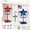 2Pcs Patriotic Star Tabletop Ornament Under $5 a1, variant on CQCYD Independence Day Wooden Five Pointed Star Tabletop Standing Ornament, Red White Blue Glitter Sparkling Star Decor, 3 Piece Set with Stable Base Patriotic Decor for Household Party and Office
