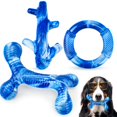 thumbnail image 1 of Juguete masticable para perros Furdog, paquete de 3 unidades, para masticadores agresivos (azul), 1 of 7