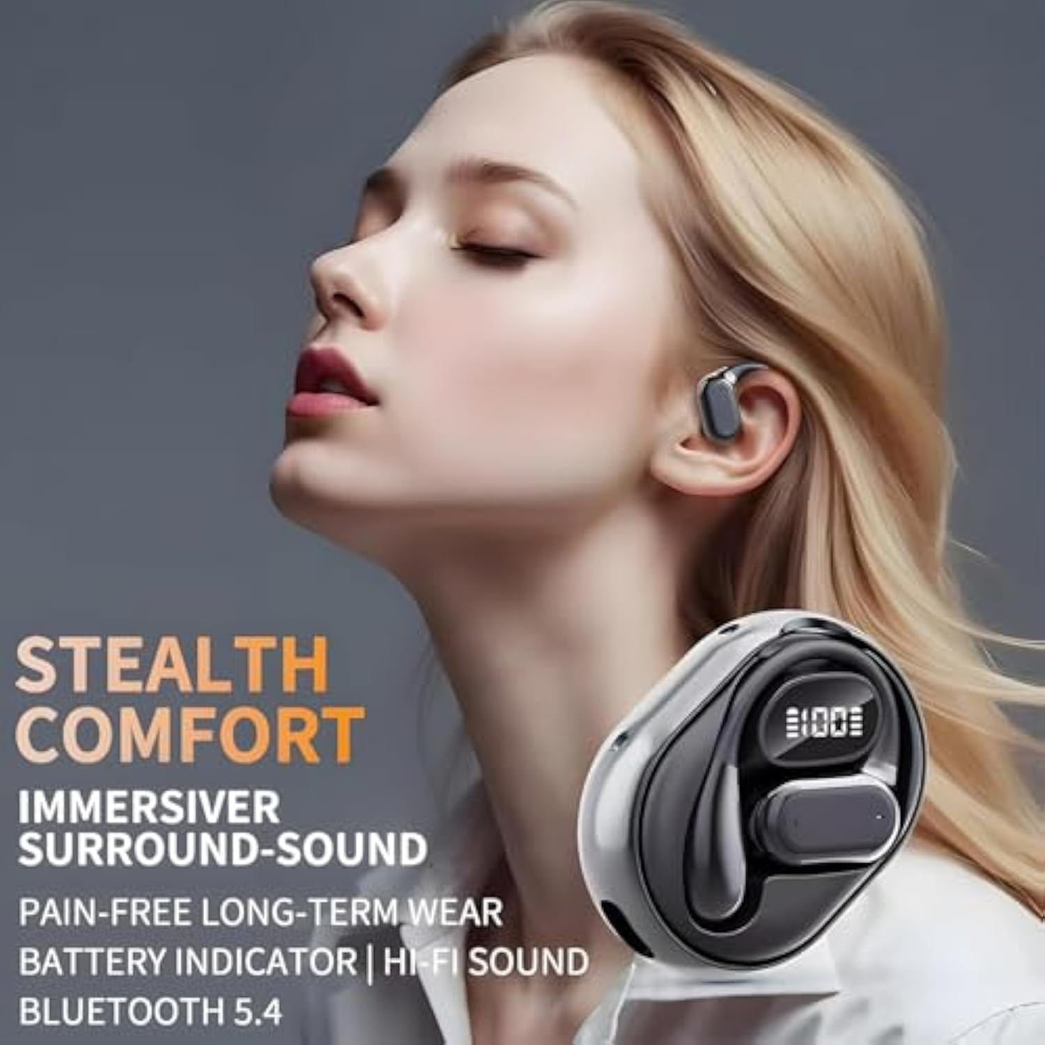 AI Translation Wireless OWS Bluetooth 5.4 Headphones, 150 Language AI Translation Earbuds, Support Playing Music Phone Calls, Real Time Translator Earbuds, for Travel Business Learning