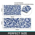 thumbnail image 7 of Blue Floral and Leaf Pattern Kitchen Rugs Sets Of 2,Anti Fatigue Kitchen Mat Rugs Non Slip Washable,Decorative Kitchen Floor Mats for Kitchen,Sink,Laundry,17"x30"+17"x47", 7 of 7