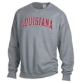 thumbnail image 2 of Men's ComfortWash Gray Louisiana Ragin' Cajuns Garment Dyed Fleece Crewneck Pullover Sweatshirt, 2 of 3