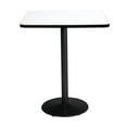 thumbnail image 2 of KFI Studios Mode 3.5' Square Bistro Table, Crisp Linen, Black Base, 2 of 2