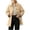 Khaki, variant on Hueook Coat for Women Lapel Double Breasted Long Sleeve Mid Length Trench Coat with Pockets Beige S
