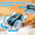 thumbnail image 3 of Amphibious Remote Control Cars Toys, Amphibious Waterproof 4WD RC Stunt Car Toys for Kids, 2.4 GHz 360° Rotating RC Drift Cars with LED Light, Toy Cars Gifts for 3-12 Year Old Boys Girls,Blue, 3 of 9