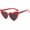 Red, variant on Heart Shaped Sunglasses for Women Eye Mod Style Retro Glasses