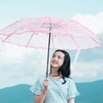 thumbnail image 3 of Parapluie Tri-Pli pour Femmes avec Design de Cerise Transparent Parasol de Soleil Compact Pliant, 3 of 4
