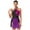 Purple, variant on inlzdz Womens Rhinestone Dance Dress Halter Sleeveless Latin Ballet Leotard Figure Skating Bodysuit Red XXL
