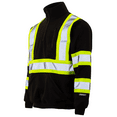 thumbnail image 3 of JORESTECH Hi-Vis Safety Quarter-Zip Sweater, ANSI Class 1 (Black, 3XL), 3 of 6