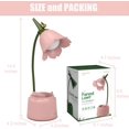 thumbnail image 2 of LED Desk Lamp (Pink)Child, USB Rechargeable Flower Bird Table Lamp, Reading Lamp with Adjustable Light and Touch Sensor, Bedroom Decoration Lamp, 2 of 5
