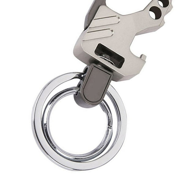Hi.FANCY Business Men Beer Bottle Opener Keychain Male Male Key Ring Car Bag Pendant Key Ring Stainless Steel Buckle Gift Keyring