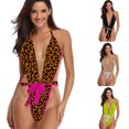 thumbnail image 2 of Traje de baño de una pieza para mujer con estampado de leopardo de Color sólido a la moda para mujer OAVQHLG3B Store lin121212, 2 of 4