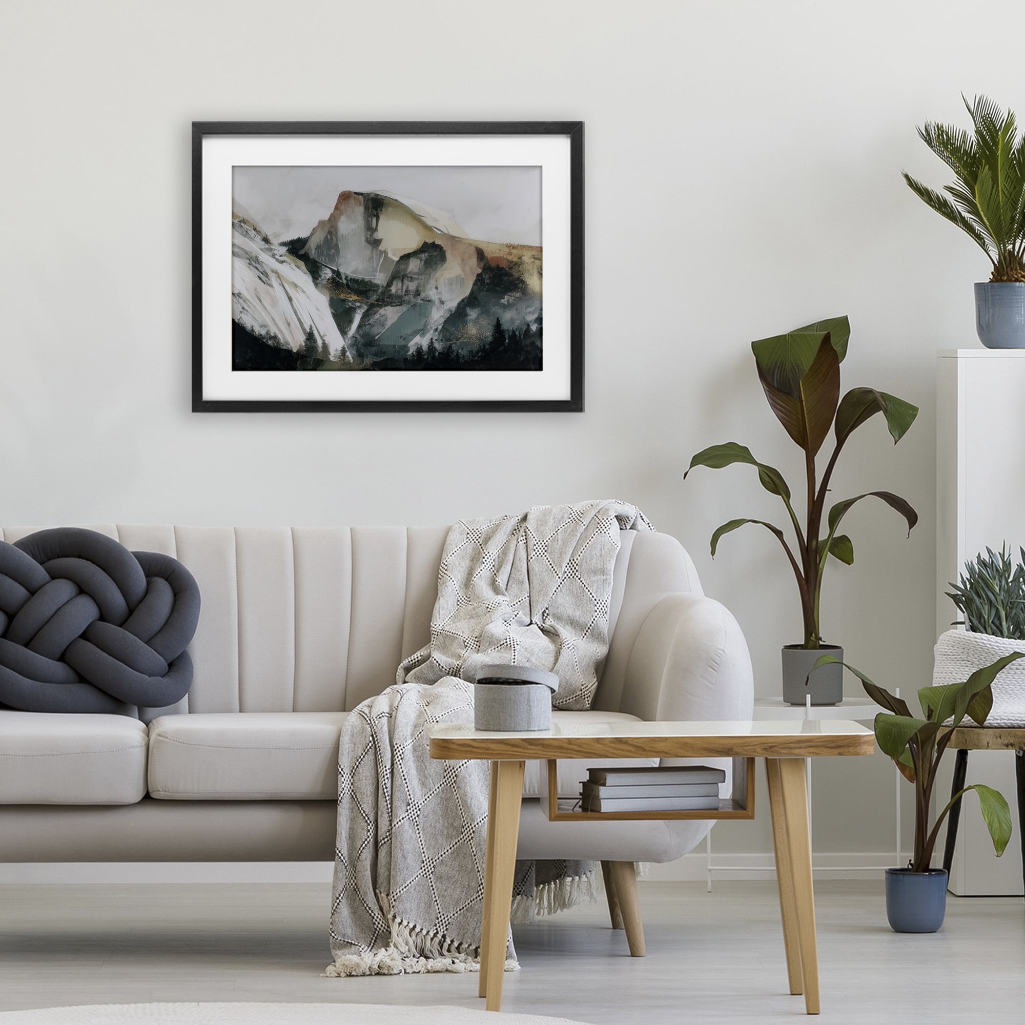 Stupell Industries Abstract Sierra Nevada Mountain Black Framed Print Under Glass, design by Chromatic Storm Studio