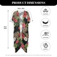 thumbnail image 6 of HELLHERO Kimono Long Kimono Swimsuit Cover Up for Beach Polyester Swimsuit Coverup Summer Beach Cover Ups Floral Leopard, 6 of 6