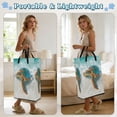 thumbnail image 3 of Iauyy 48L Collapsible Laundry Basket with Handles, Laundry Hamper for Closet Bedroom or Bathroom, Turtle, 3 of 8