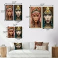 thumbnail image 4 of Designart "Graceful Exquisiteness Portrait of a Boho Queen II" Boho Woman Framed Wall Art Set Of 2 - Glam Pink Framed Canvas Set For Living Room Decor, 4 of 6