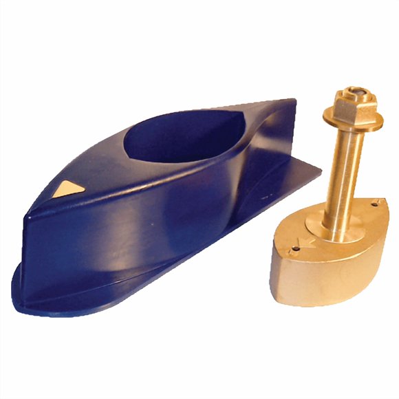 Furuno Transducer 526TID-HDN Thru-Hull Mount; 2500 Ft Maximum Depth; 50/200 kHz Operating Frequency; 1 Kilo Watts; 10 Meter Cable; With High Speed Fairing Block; Airmar B260 Bronze Housing