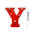 thumbnail image 2 of 26-Letter Personalized Christmas Tree Pendants - 3.15in Customizable Alphabet Decor for Holiday Trees, Durable Material, Perfect for Family Name/Message Setup, Festive Hanging Ornaments, 8cm, Y, 2 of 9