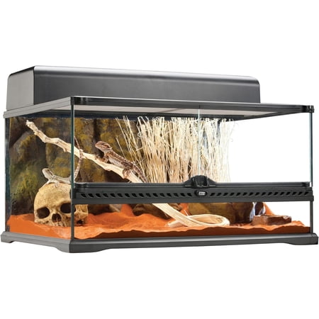 Glass Natural rium Kit - Perfect for Reptiles Amphibians, Short Wide Design for Optimal Space, 24 x 18 x 12 Inches, PT2604A1