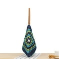 thumbnail image 4 of Women Knitted Shoulder Bag Large Capacity Crochet Hobo Bags for Vacation (Blue), 4 of 10