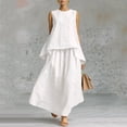 thumbnail image 2 of Sentmoon Ensembles Deux Pièces pour Femmes Jupes Maxi d'Été pour Femmes Taille Haute Jupe-Short Athlétique Décontractée Sans Manches Col Ras du Cou Coupe Régulière Jupes pour Femmes pour Détente et Sommeil P-2TG, 2 of 6