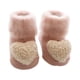 thumbnail image 1 of GOOHOCHY 1 par de calcetines de invierno gruesos de felpa para recién nacidos, adorables calcetines de suelo para bebé, antideslizantes para niños pequeños (rosa, corazón), 1 of 8