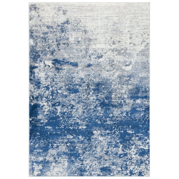 SAFAVIEH Brentwood Ainslee Abstract Area Rug, Grey/Navy, 5'3" x 7'6"
