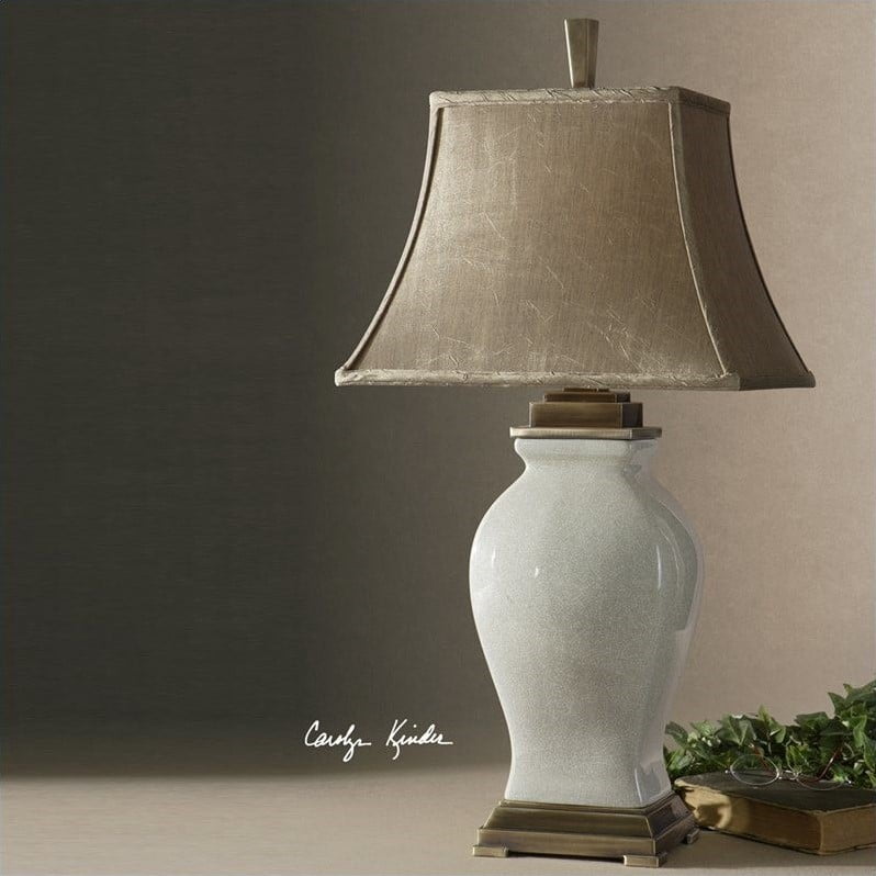 Uttermost Rory Porcelain Table Lamp In Led Aged Ivory Glaze