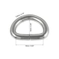 thumbnail image 3 of Metal D Ring 0.63"(16mm) D-Rings Buckle for Hardware Bags Belts Craft DIY Accessories Silver Tone, 50pcs, 3 of 5