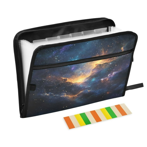 Organ Folder 14.2 x 0.8 x 10.6 Inches 13 Separate Pockets A4 Size Documents Folder A Sort Storage File Manager For The Home Office Beautiful Galaxy