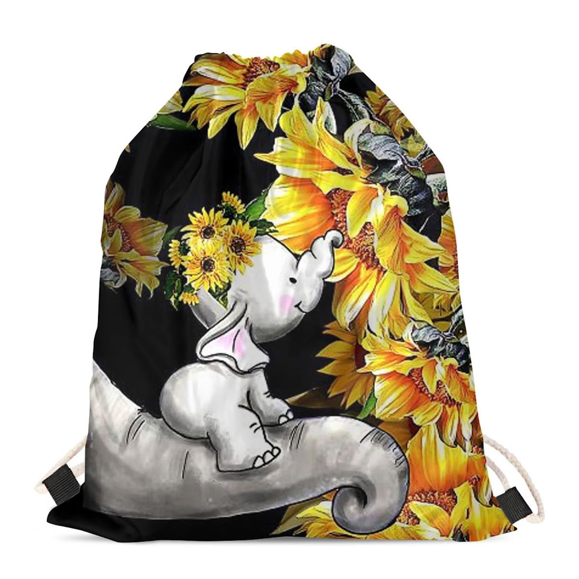 White Nursery Storage String Shoulder School Daypack Bag Gift for Children Girls Gym Shopping Sport Teens Pink Swan Print Drawstring Backpack