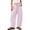 Pink(New&Hot), variant on ZHYou No Boundarie Stripe Pants for Women Drawstring Elastic Waist Wide Leg Lightweight Vacation Casual Trousers with Pockets,Black,Size M