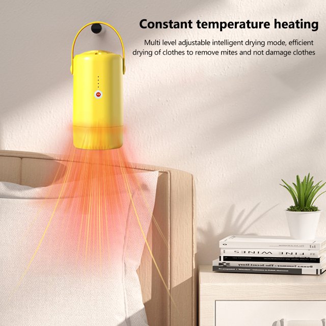 Secadora de ropa eléctrica portátil Máquina secadora UV con bolsa de ropa (Amarillo Reino Unido)