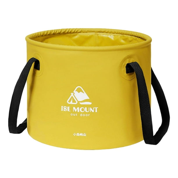 Contenedor de agua Cubo de hielo 20L Gran capacidad Ligero Impermeable con 20L Amarillo