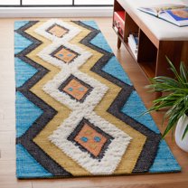 Safavieh Kenya Kerstin Diamond Runner Rug, Black/Ivory, 2'3" x 8'
