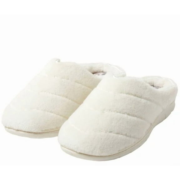 Dearfoams Women's Slipper with Memory Foam Insole | Cream, Large