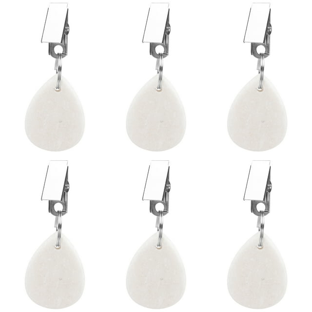 Miangastore Tablecloth Weights Clips Stainless Steel White 6Pcs