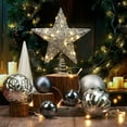 thumbnail image 3 of Gogcaro Christmas Star Tree Topper, 8inch Sequins Xmas Tree Topper, Star Treetop for Home Christmas Tree Decoration, LED Bulbs, Silver, 3 of 7