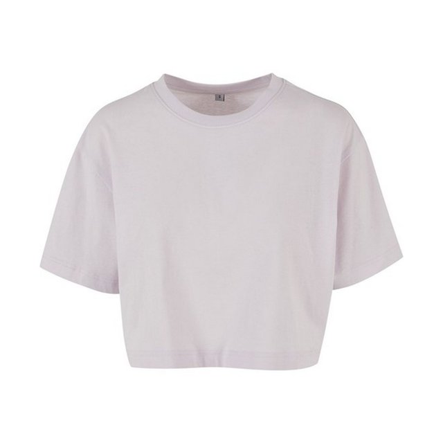 Build Your Brand Womens Oversized Short-Sleeved Crop Top