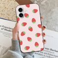 thumbnail image 6 of Compatible with Iphone 16 Case - Cute Soft Funny Strawberry Pink Silicone Case Compatible with Iphone 16 Phone Case for Women Men, 6 of 6