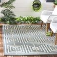 thumbnail image 2 of Safavieh Courtyard Ariana Geometric Indoor/Outdoor Area Rug, Blue/Bone, 5'3" x 7'7", 2 of 10