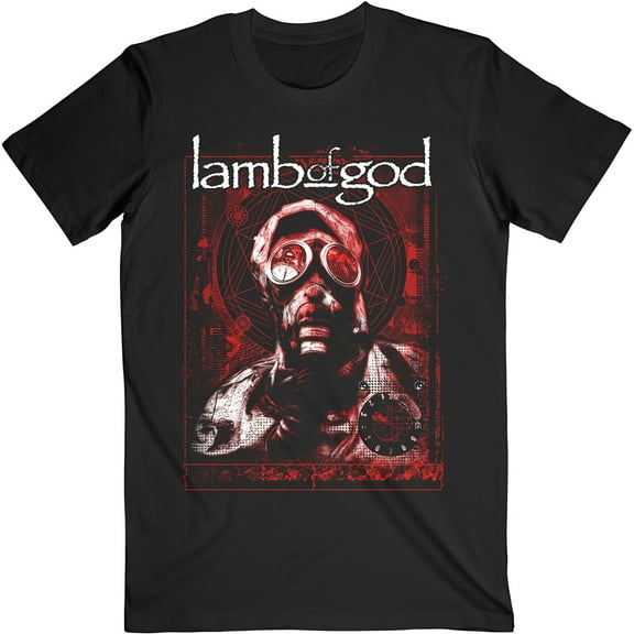 Lamb Of God Unisex T-Shirt Gas Masks Waves (Small)