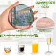thumbnail image 2 of Yayeee 6 PCS Drink Coasters with Holder Set Woven Absorbent Round Tabletop Hot Pad, Pink Window, 2 of 7