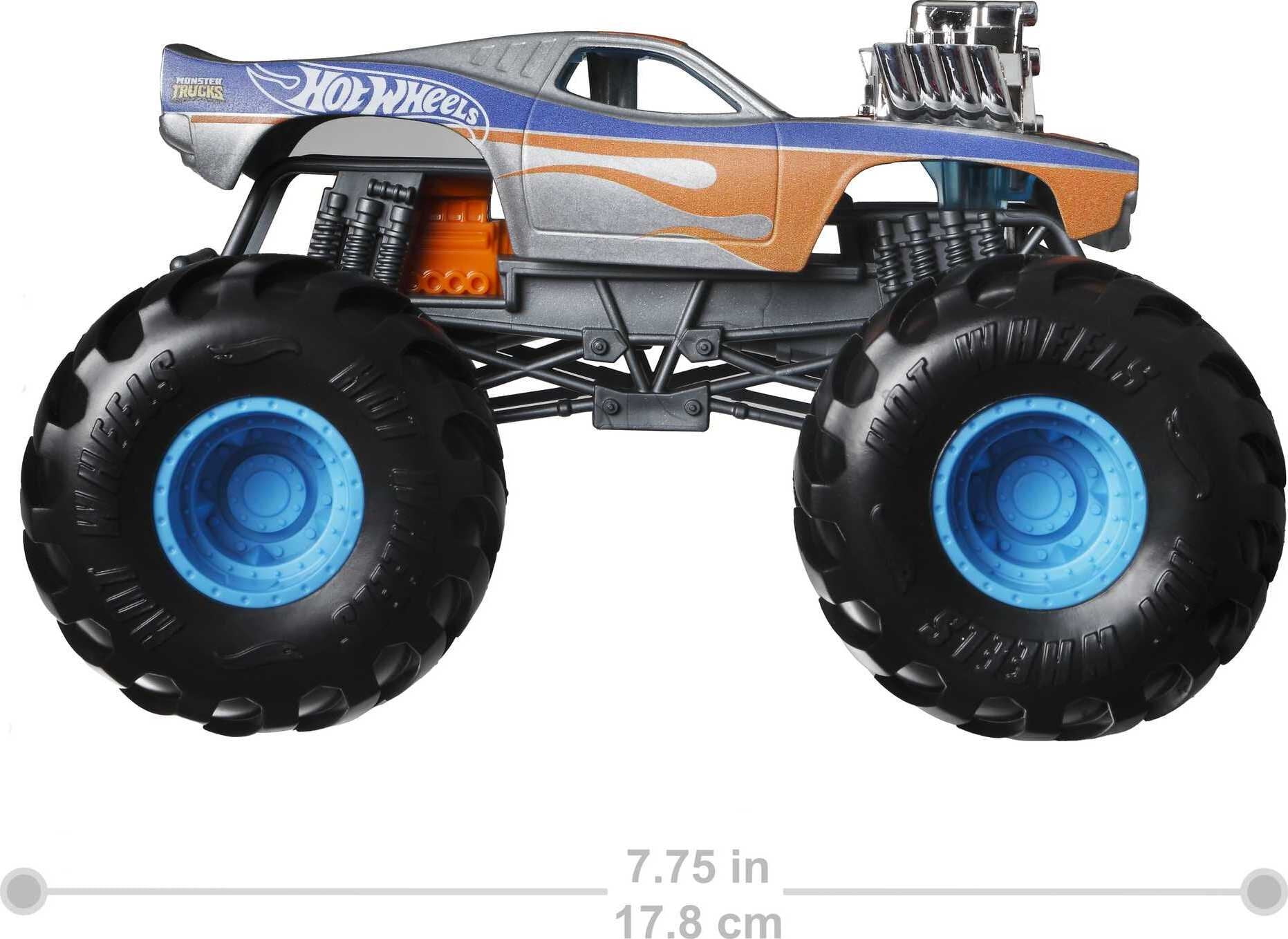 Hot Wheels Monster Trucks, Oversized Monster Truck Bigfoot, 1:24 Scale  Die-Cast Toy Truck with Giant Wheels and Cool Designs