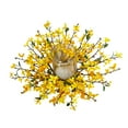 thumbnail image 4 of Nearly Natural 16" Yellow Forsythia Artificial Flower Candelabrum, 4 of 6