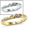 Keepsake Personalized Stackable Hearts Promise Ring with Birthstones