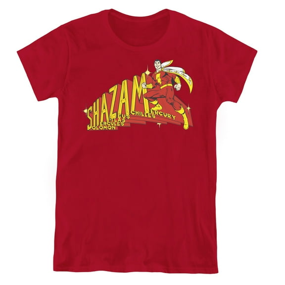 DC Comics Shazam! S/S Women's T-Shirt Cardinal