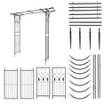 thumbnail image 4 of IVV 7.1ft Garden Arbor, Flat Top Arch for Wedding Ceremony Party, Christmas Garden Decor Steel Garden Trellis for Plant Climbing, Pergola for Garden, Backyard, Lawn (Black), 4 of 9