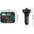 thumbnail image 5 of Transmisor FM Bluetooth, kit manos libres Bluetooth para coche, cargador rápido para encendedor de cigarrillos con dos puertos USB, adaptador de radio inalámbrico para reproductor MP3, compatible con, 5 of 5
