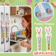thumbnail image 1 of 3pcs Easter Rabbit Refrigerator Handle Covers - Spring Decorations Easter Decorations Soft Plush Handle Protectors for Home Kitchen Appliance Holiday Festive Decor (Pink), 1 of 8