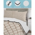 thumbnail image 4 of Beige Morocco Pattern Full Size Down Alternative Comforter,Lightweight Comforter Quilt Bedding Set with Pillow Shams Modern Moroccan Geometric Abstract Art Bed Comforter Duvet Insert 78"x90", 4 of 7